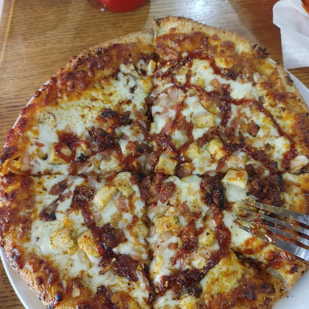 Barbque Chicken Bacon Ranch Pizza
