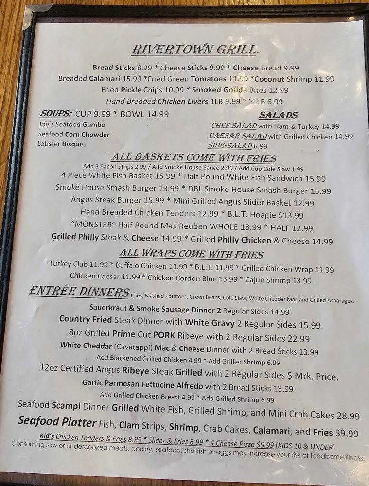 Rivertown Grill Menu image 1